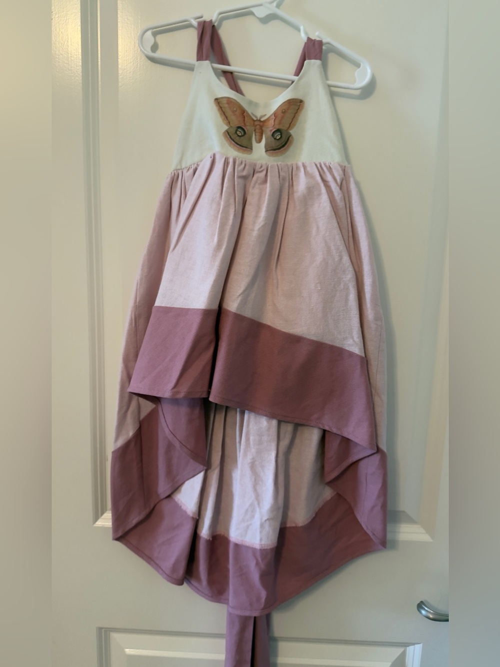 2T Pleiades pink butterfly high low dress